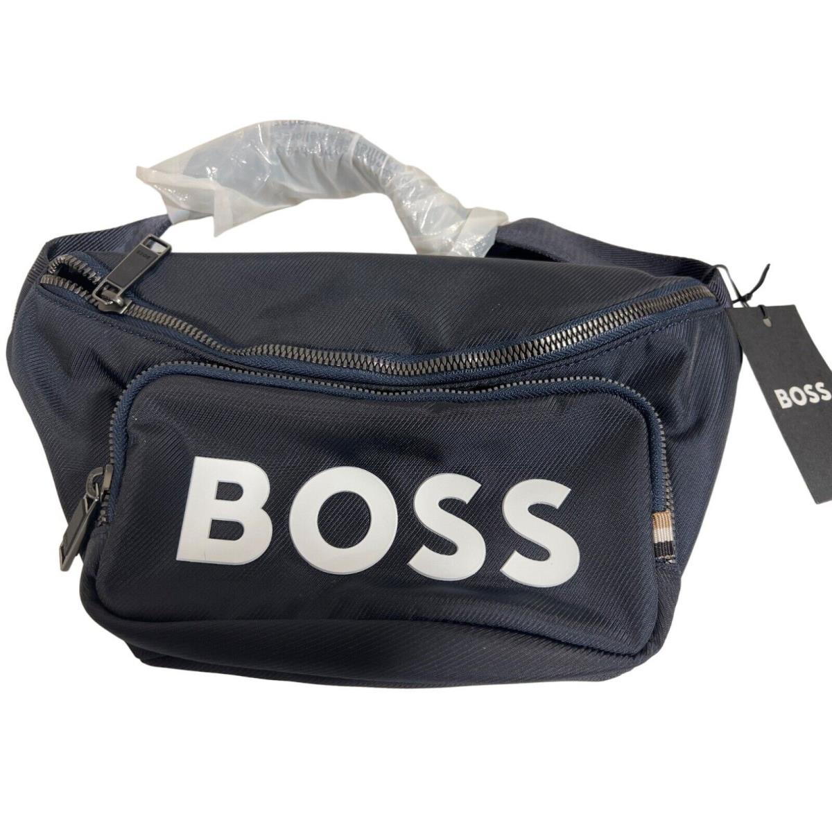 Hugo Boss Catch 2.0 Structured Contrast Logo Belt Bag - Black/white