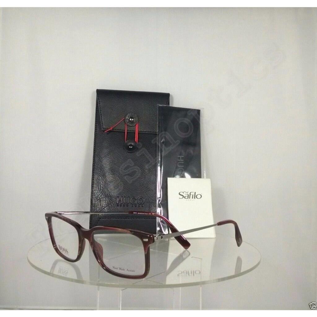 Hugo Boss 0548 Eyeglasses E87 Dark Havana Ruthenium BO0548