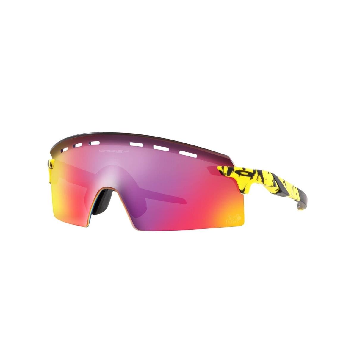 Oakley Men`s Oo9235 Encoder Strike Vented Rectangular Sunglasses - Frame: DF SPLATTER PRISM ROAD, Lens: Tdf Splatter/Prizm Road