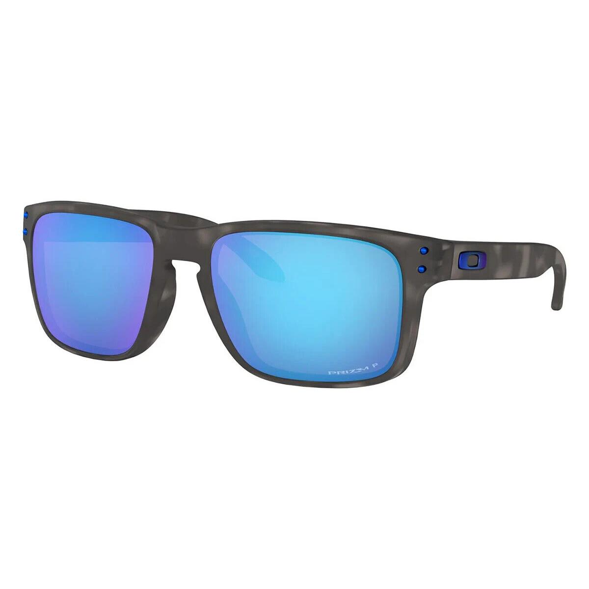 Oakley OO9102-G7 Holbrook Prizm Sapphire Iridium Polarized 55mm Lens - Frame: Black, Lens: Blue