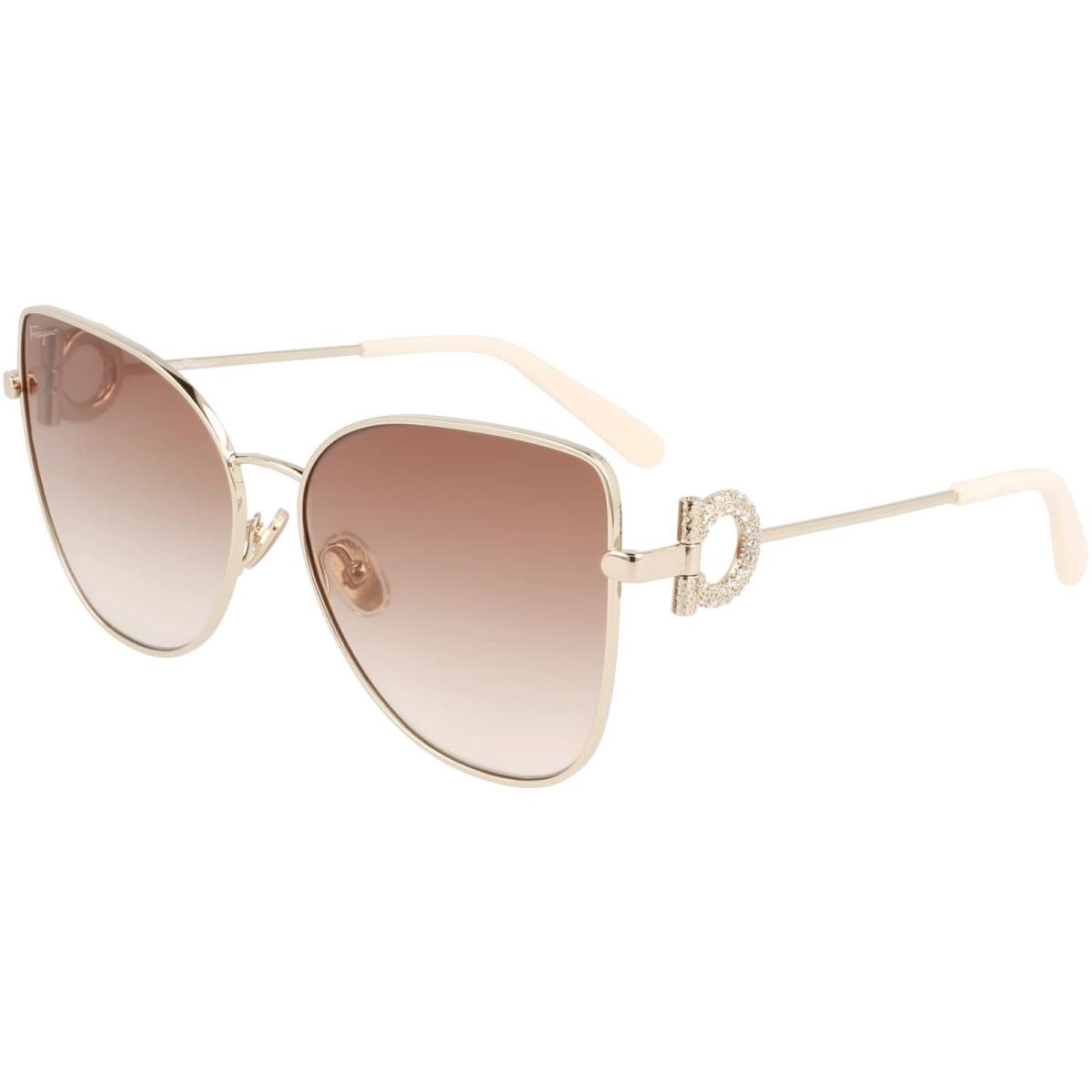 Salvatore Ferragamo Women`s Oversized Cat Eye Sunglasses - SF296SR Italy