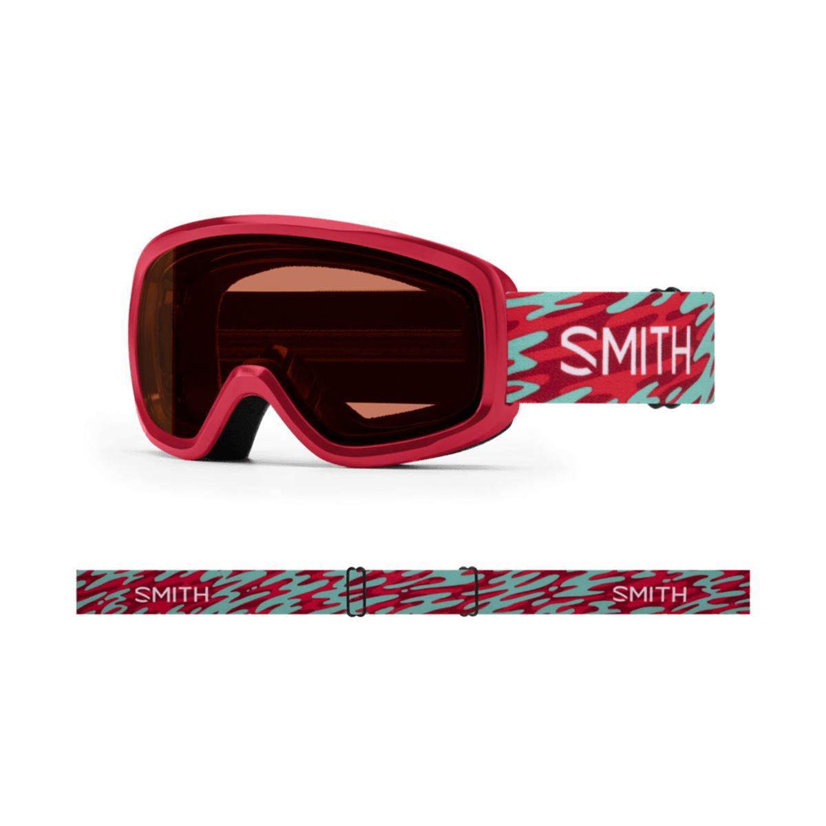 Smith Snowday Kid`s Goggles 2024 Crimson Swirled w/ RC36 Lens