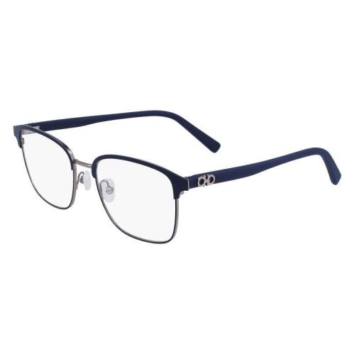 Salvatore Ferragamo SF-2225 021 Light Ruthenium Blue Eyeglasses 53/18/150