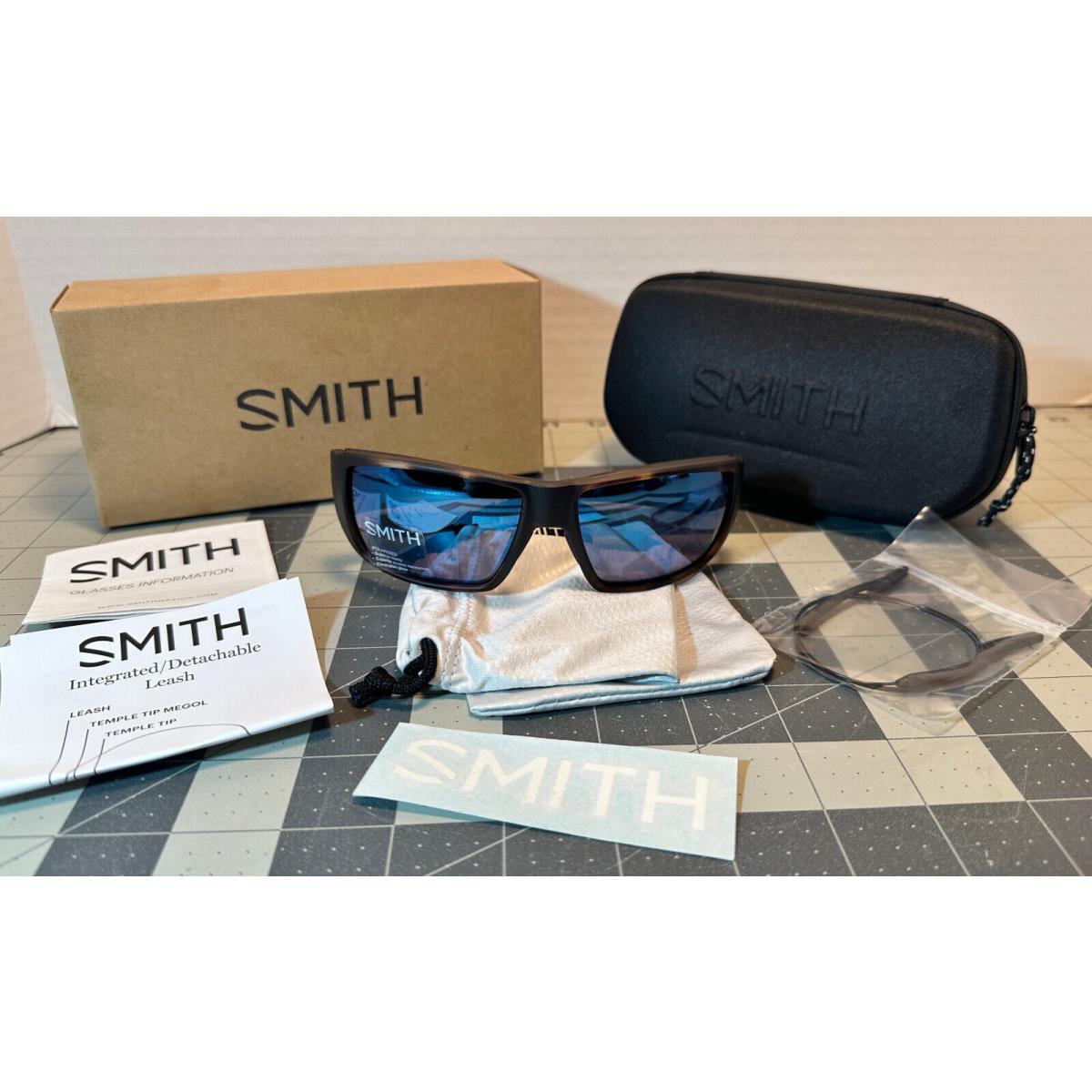 Smith Guides Choice Sunglasses Matte Havana Polarized Blue Mirror Glass