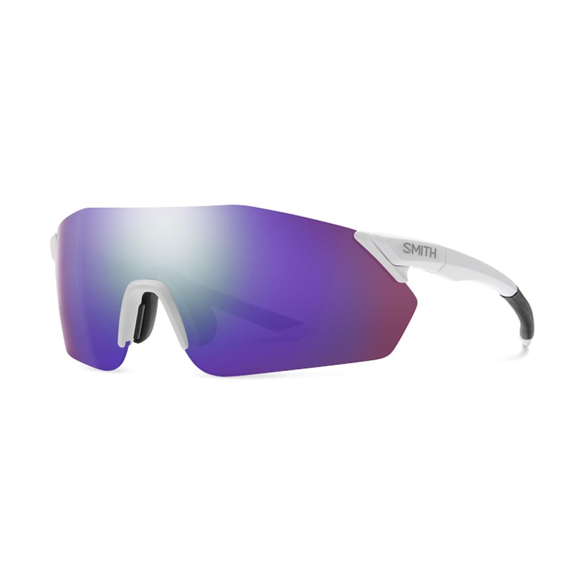 Smith Reverb Matte White + Chromapop Violet Mirror Lens