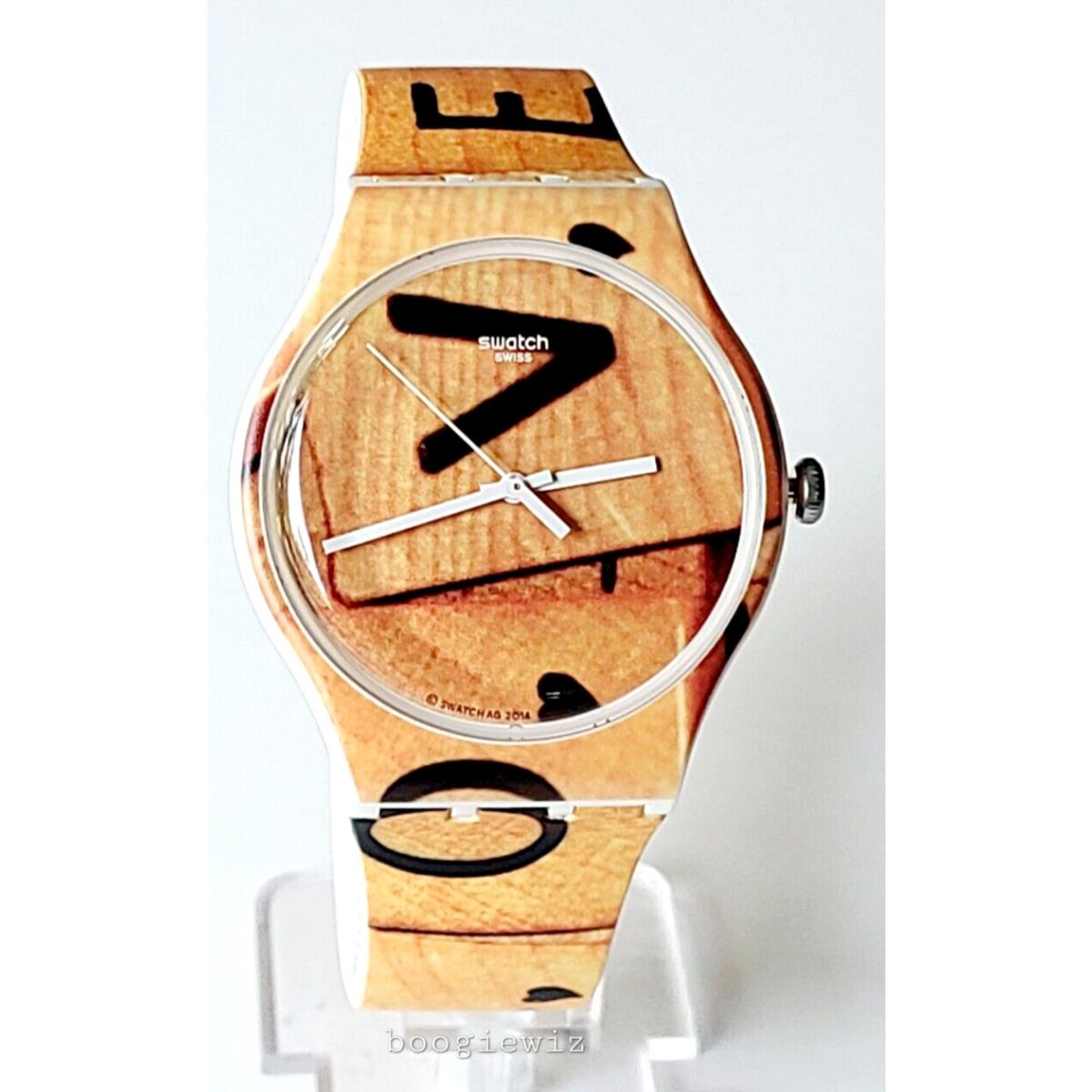 Swatch Swiss Made Model: Love Game Watch Abstract Pattern SUOW116