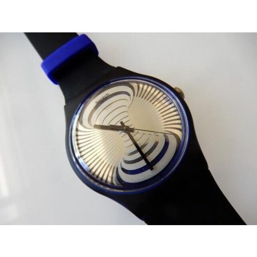 Microsillon Gents Time Warp Hourglass Swatch w Silicone Strap Nib-rare