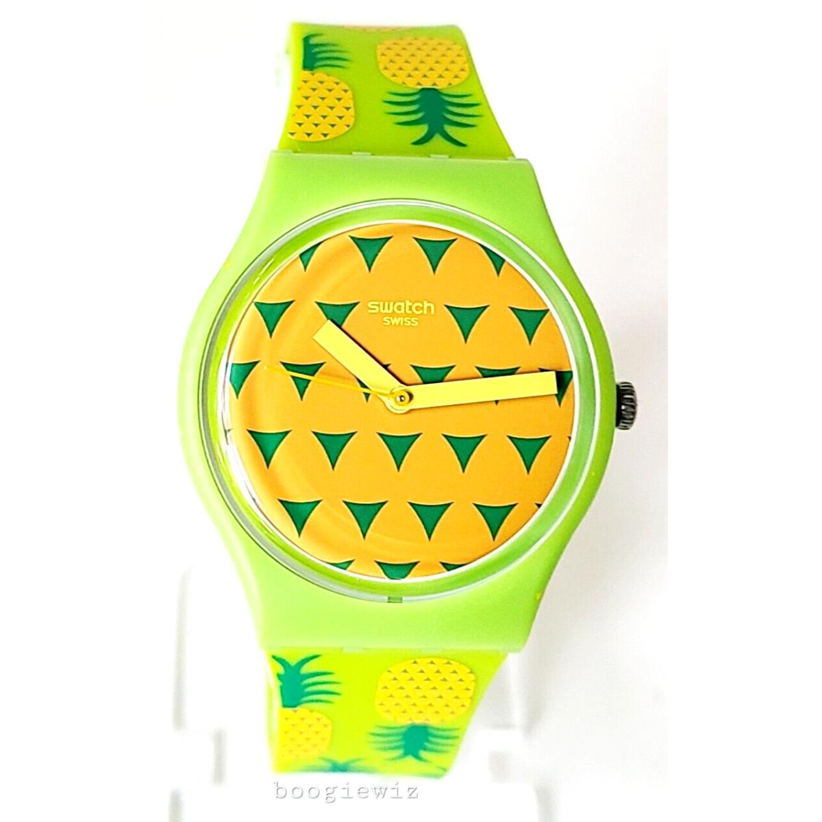 Swatch Swiss Made Model: Exotic Taste Watch Pineapple Snap Bezel GG218