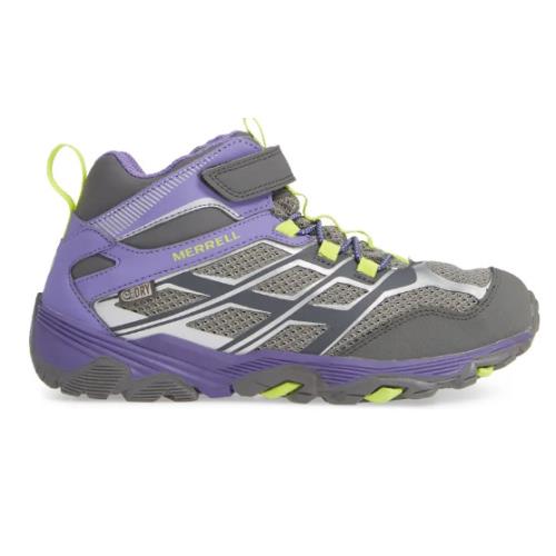 Merrell Z1352 Girls Size 5M Purple Moab Fst Mid Top Waterproof Sneaker Boots