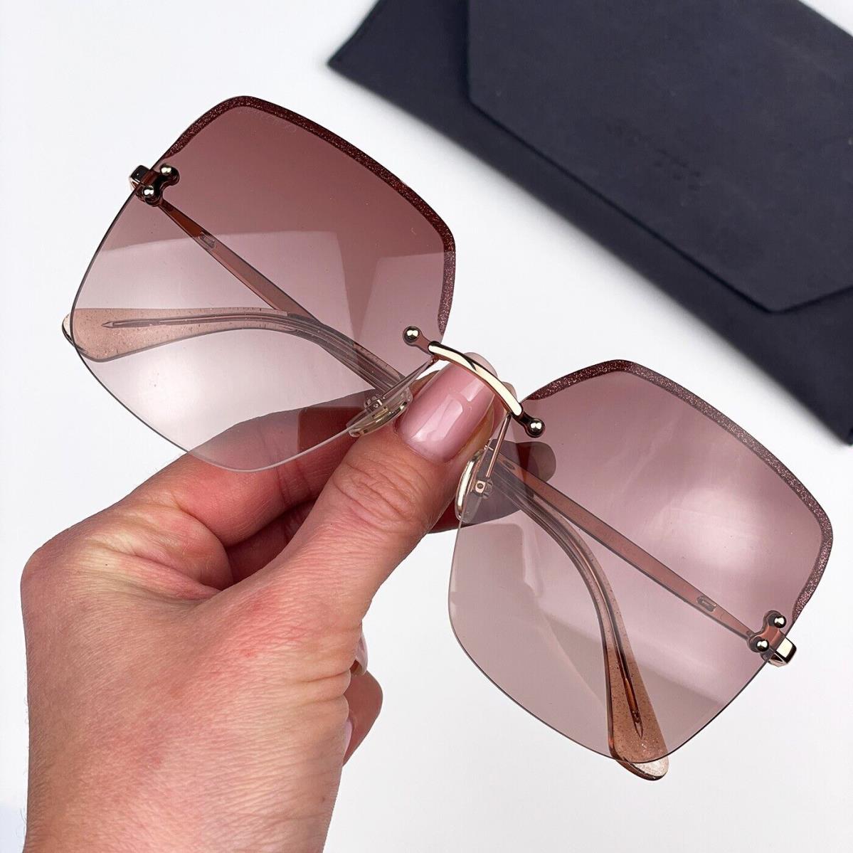 Jimmy Choo Tavi/n/s Ddb Gold Copper Gradient Square Oversized Sunglasses