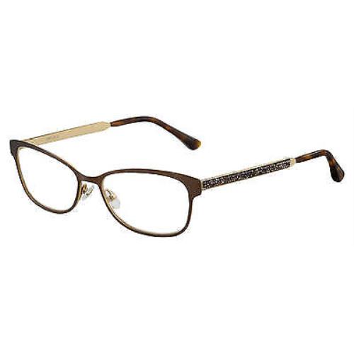 Jimmy Choo JC203 04IN 00 Matte Brown / Clear 54mm Eyeglasses AB