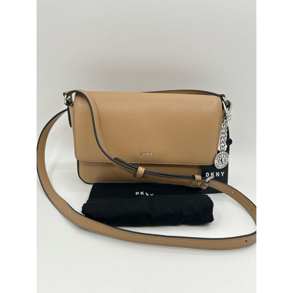 Dkny Beige Bryant Flap Pvc Crossbody Purse