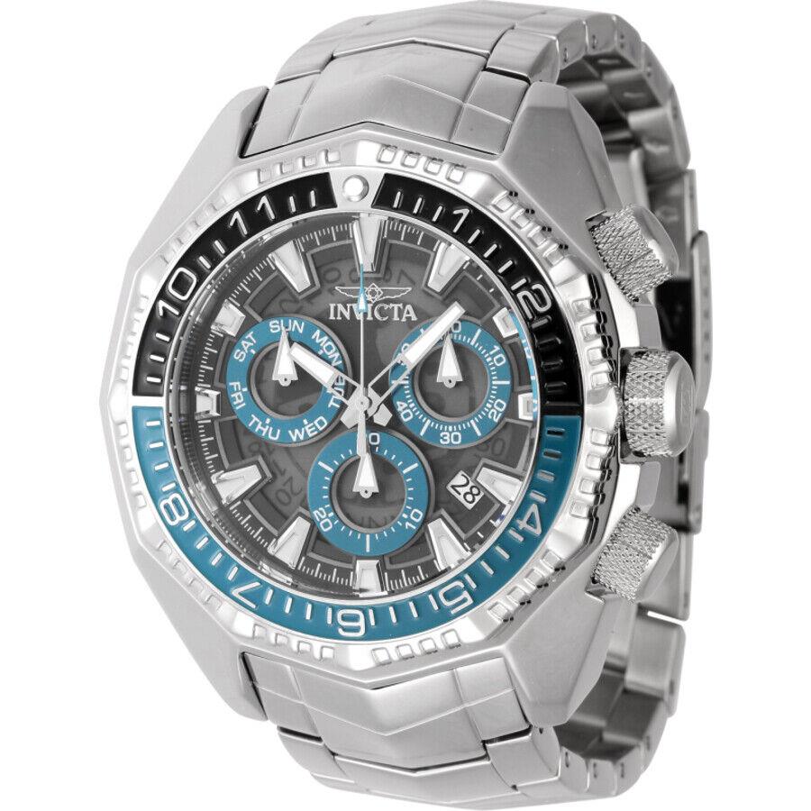 Invicta Akula Chronograph Turquoise and Grey and Black Dial Men`s Watch 44292