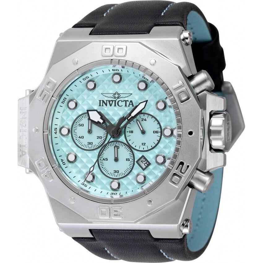 Invicta Akula Chronograph Gmt Quartz Turquoise Dial Men`s Watch 47529