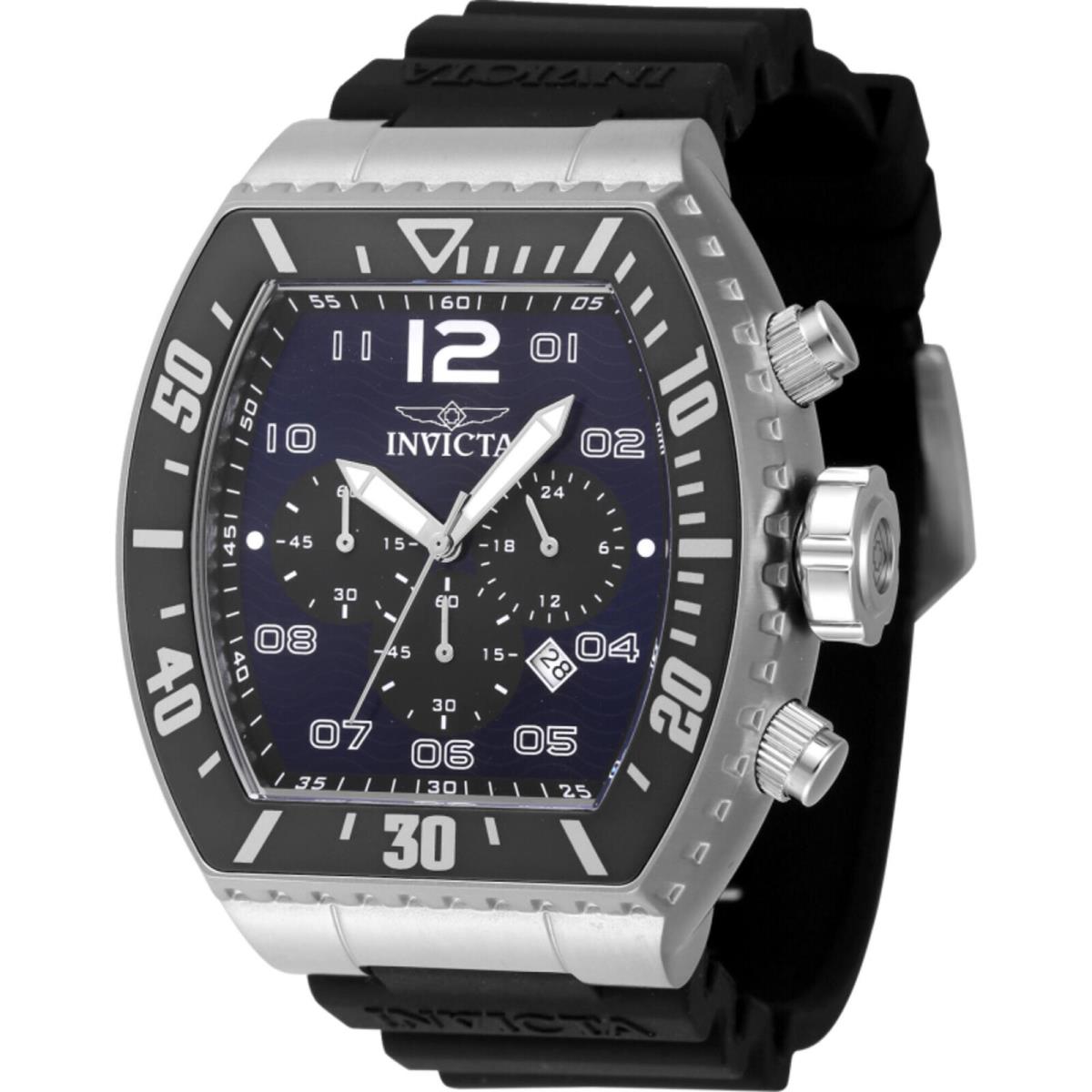 Invicta Men`s Watch Pro Diver Chronograph Blue and Black Dial Strap 47281