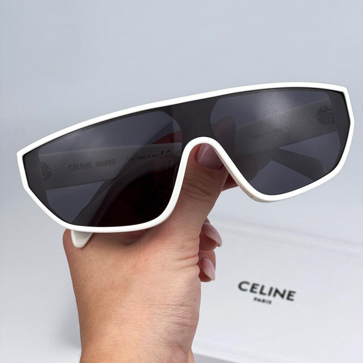 Celine CL40195I 25A Ivory Smoke Shield Mask Unisex Sunglasses CL 40195I