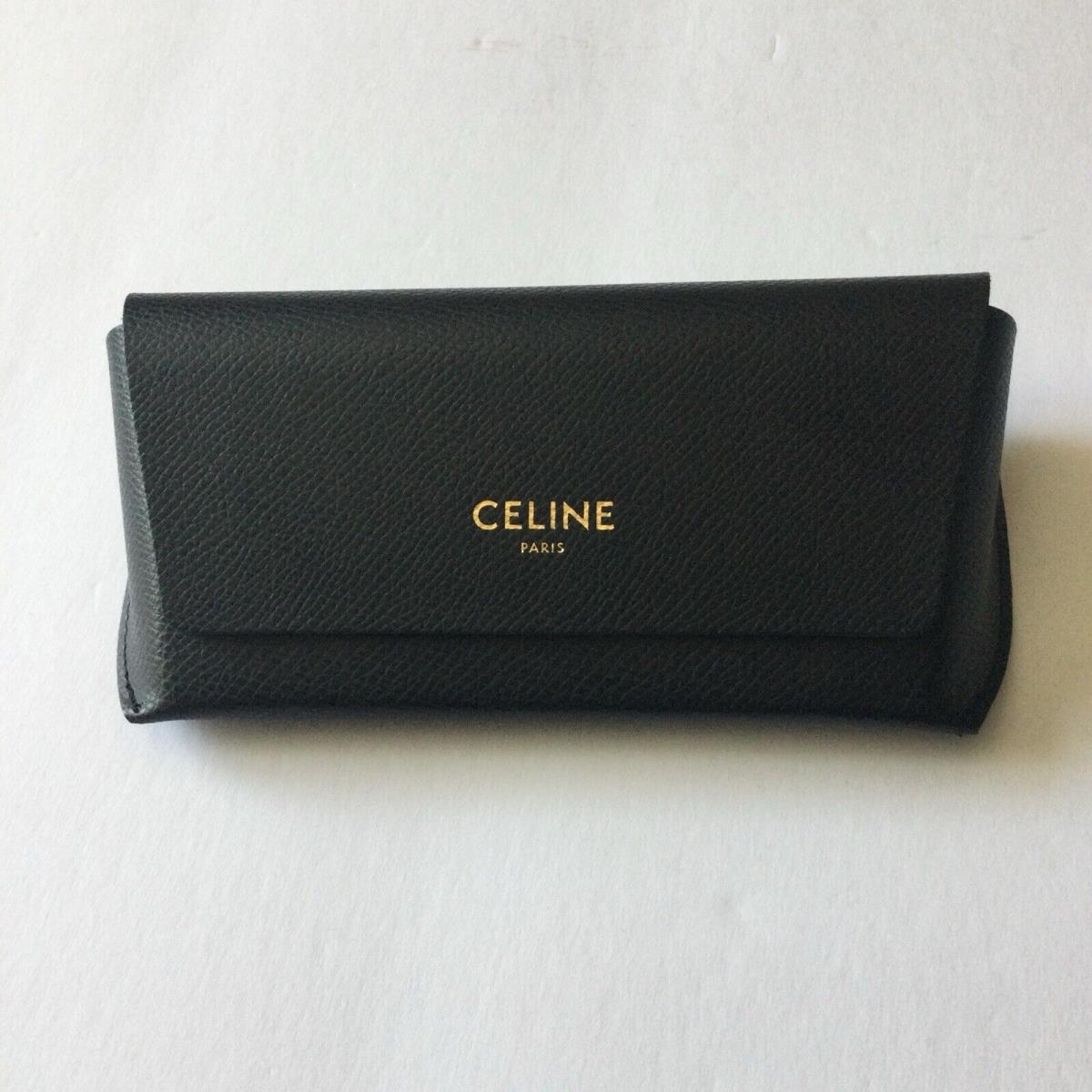 Celine Textured Sunglasses Eyeglasses Case. Black with Cleaning Cloth