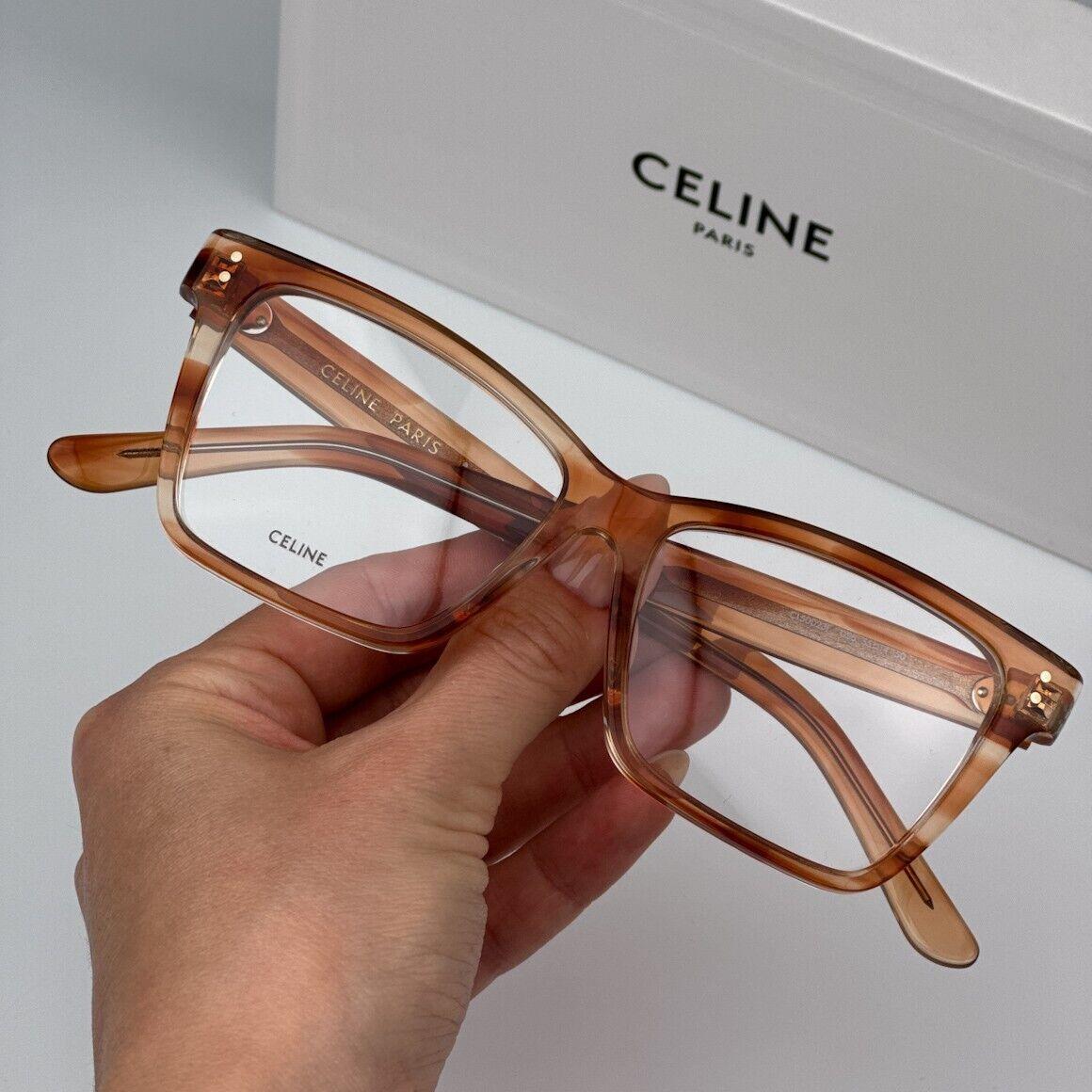 Celine CL50023F 056 Flamed Orange Havana Butterfly Women Eyeglasses