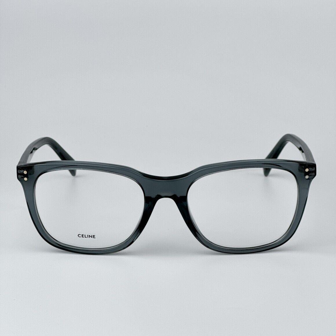 Celine CL50082I 090 Shiny Transparent Grey Blue Square Unisex Eyeglasses