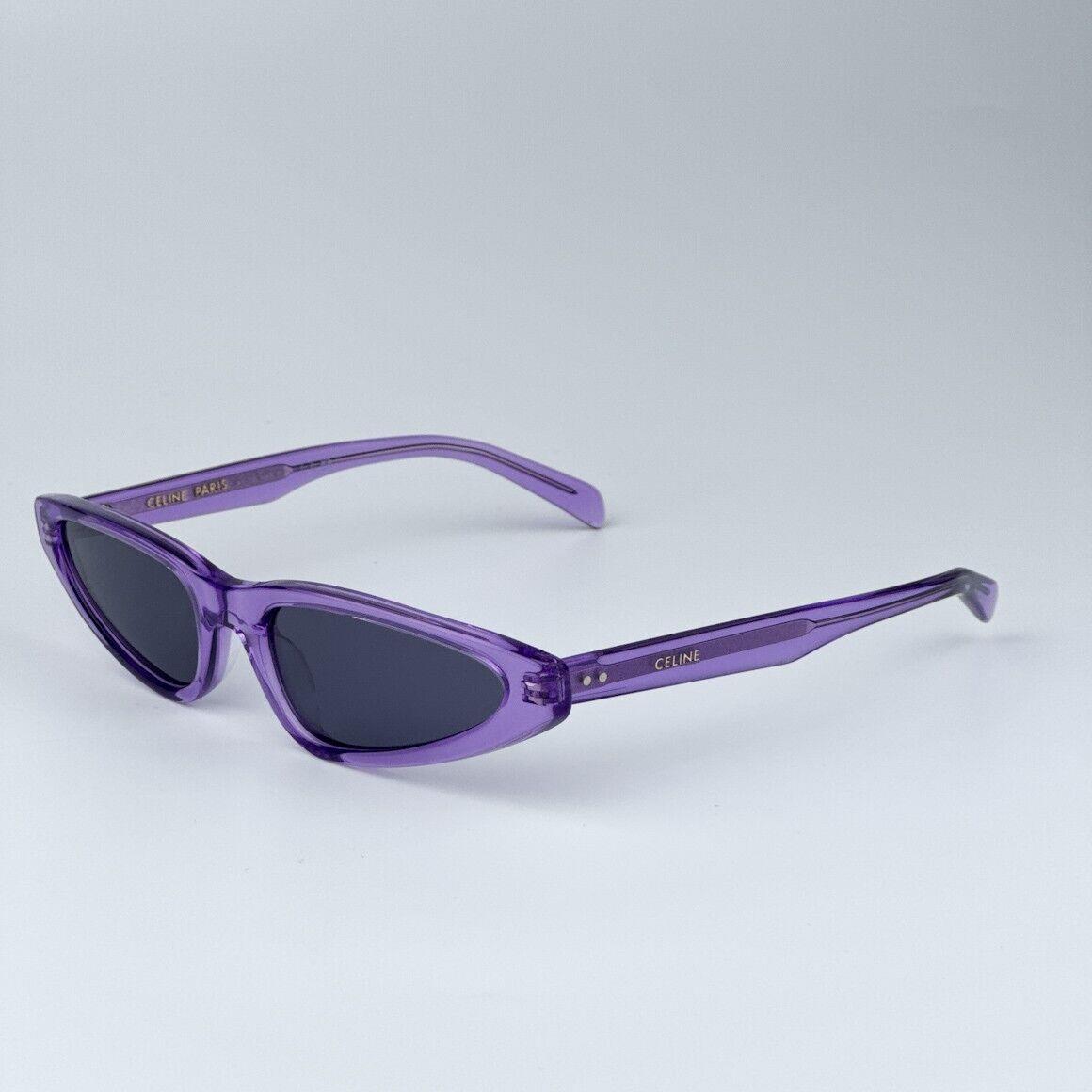 Celine CL40231I 81Y Shiny Transparent Violet Geometric Women Sunglasses