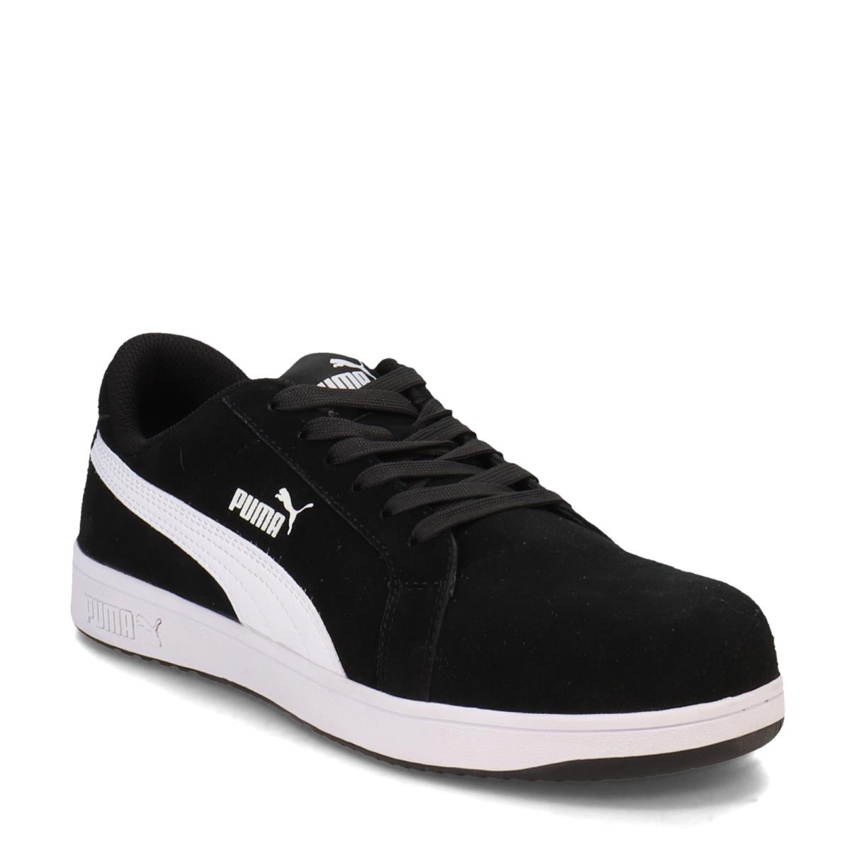 Men`s Puma Iconic Work Shoe 640015 Black Suede - Black