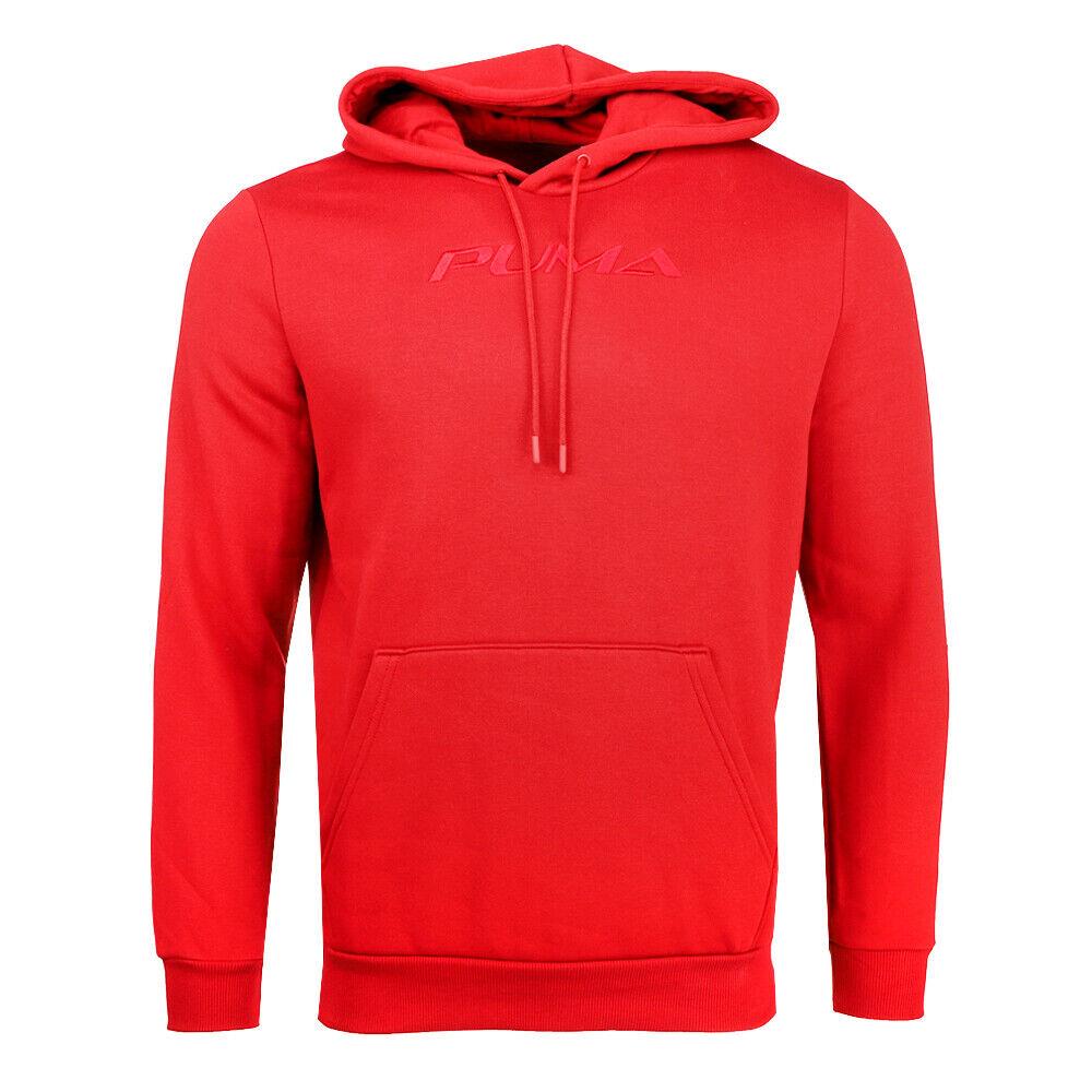 Puma Tonal Graphic Logo Pull Over Hoodie Mens Red Casual Outerwear 68439113