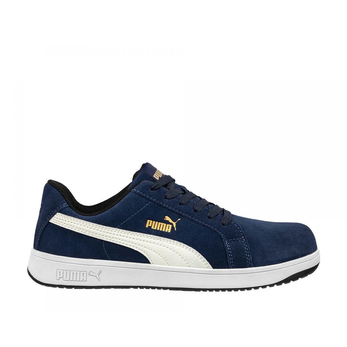 Puma Safety Men`s Iconic Low Composite Toe EH Work Shoes Navy Suede - 640025 - Navy