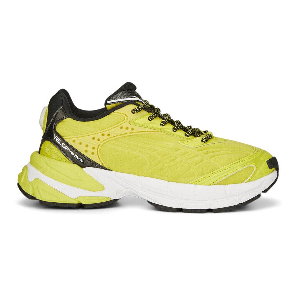 Puma Velophasis B.t.w. Lace Up Womens Yellow Sneakers Casual Shoes 39042102 - Yellow