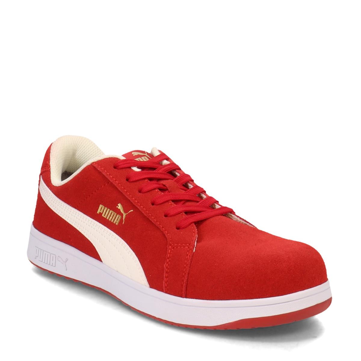 Men`s Puma Iconic Work Shoe 640045 Red Suede - RED