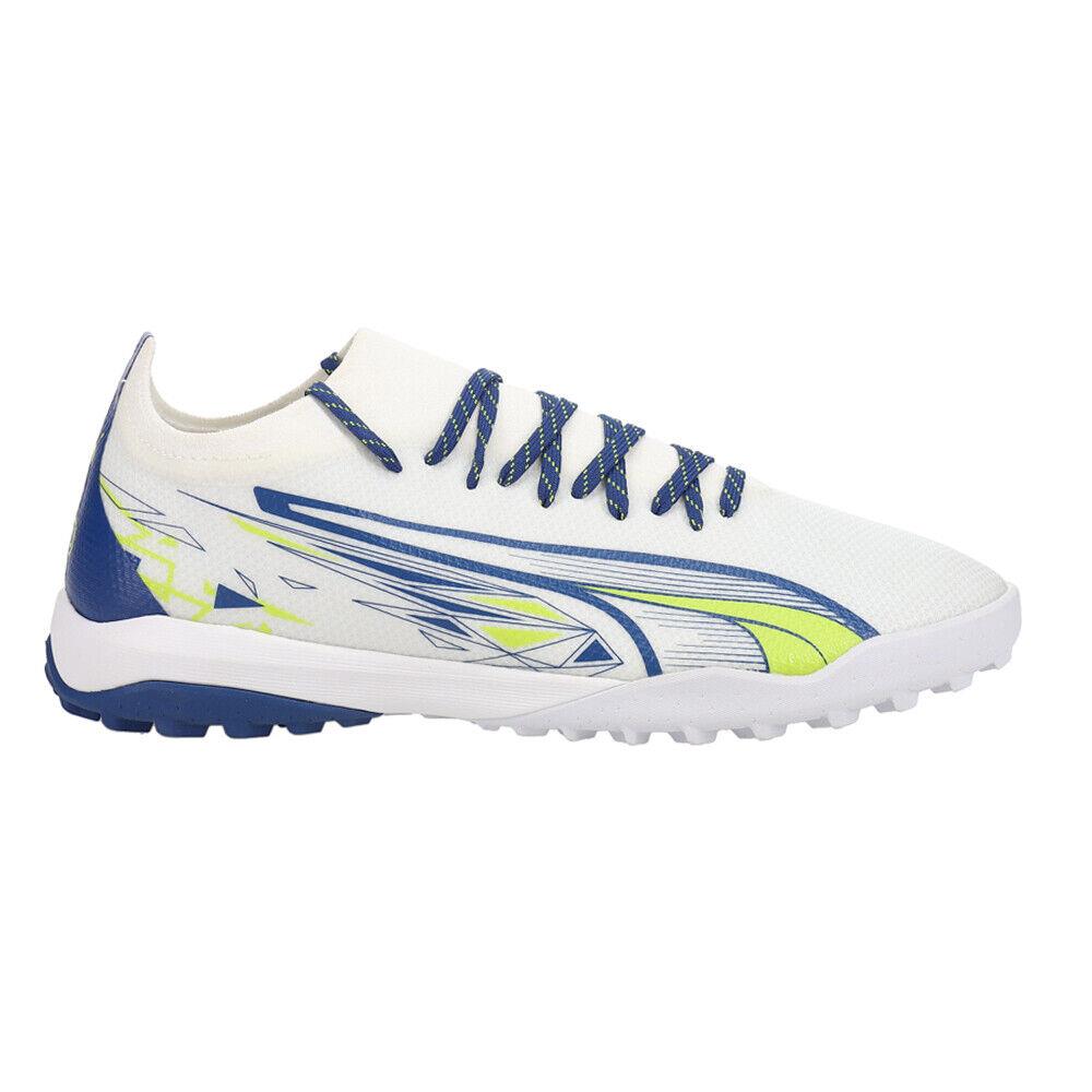 Puma Ultra Match Cp Turf Soccer Mens Blue White Yellow Sneakers Athletic Shoes - Blue, White, Yellow