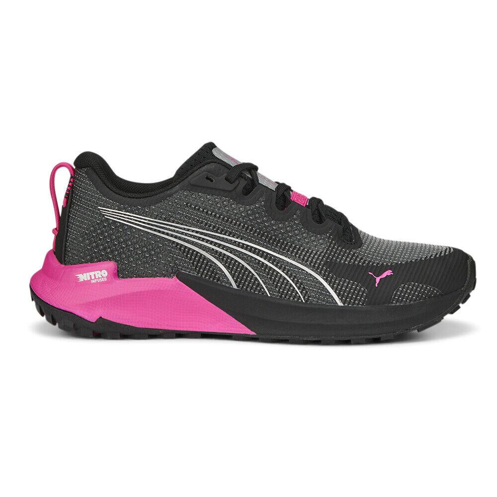 Puma Fasttrac Nitro Running Womens Black Sneakers Athletic Shoes 37704607 - Black