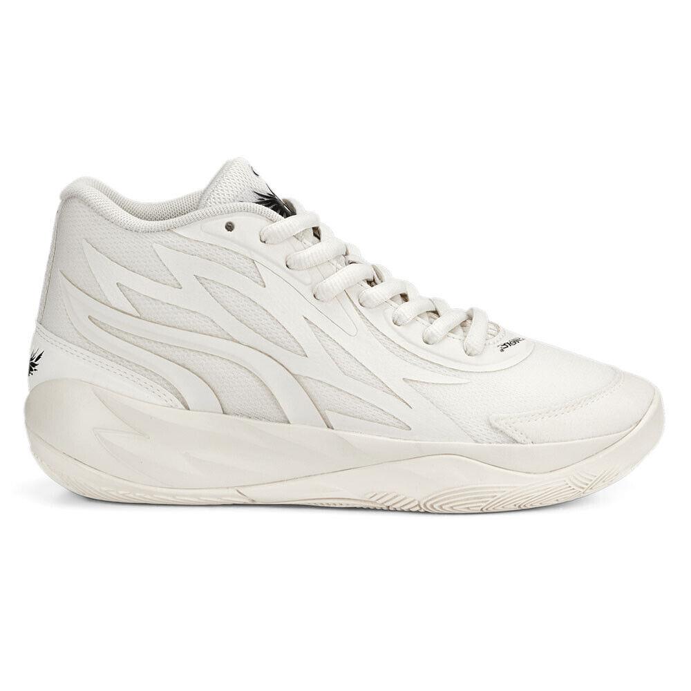 Puma Mb.02 Whispers Basketball Youth Boys White Sneakers Athletic Shoes 3783610