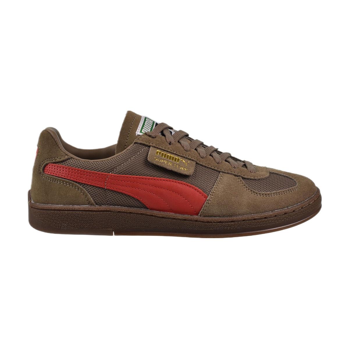 Puma Super Team OG Men`s Shoes Totally Taupe Red 390424-06 - Totally Taupe Red