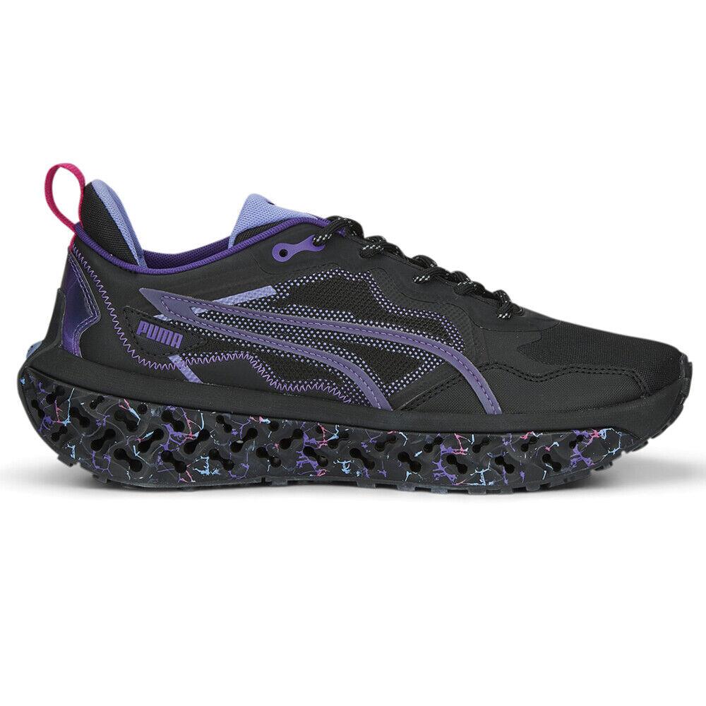 Puma Xetic Sculpt Electric Storm Lace Up Mens Black Purple Sneakers Casual Sho - Black, Purple