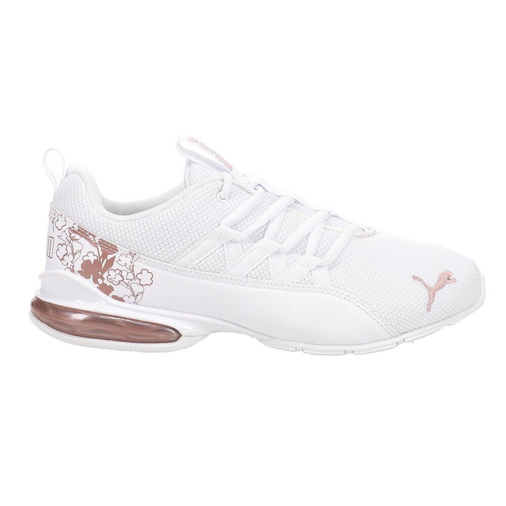 Puma Riaze Prowl Floral Wide Lace Up Womens White Sneakers Casual Shoes 3112740 - White