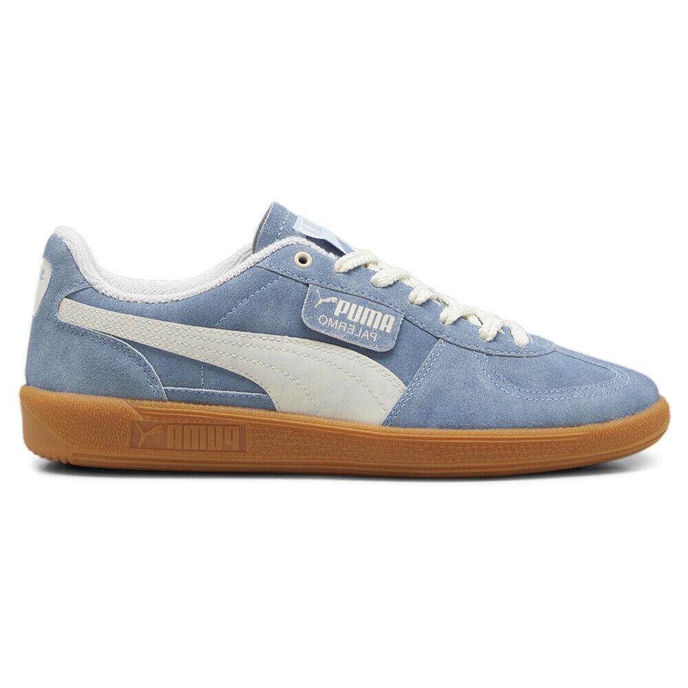 Puma Palermo Basketball Nostalgia Lace Up Mens Blue Sneakers Casual Shoes 39725 - Blue