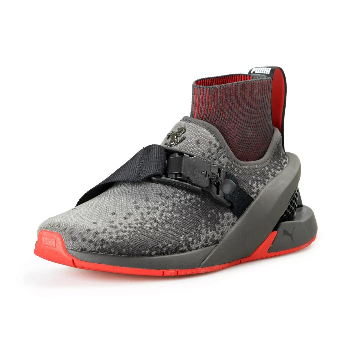 Scuderia Ferrari X Puma Men`s Multi-color Ionf Sock High Top Sneakers 11 - Gray