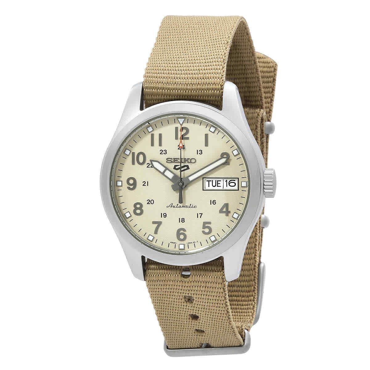 Seiko 5 Sports Automatic Beige Dial Men`s Watch SRPJ83K1