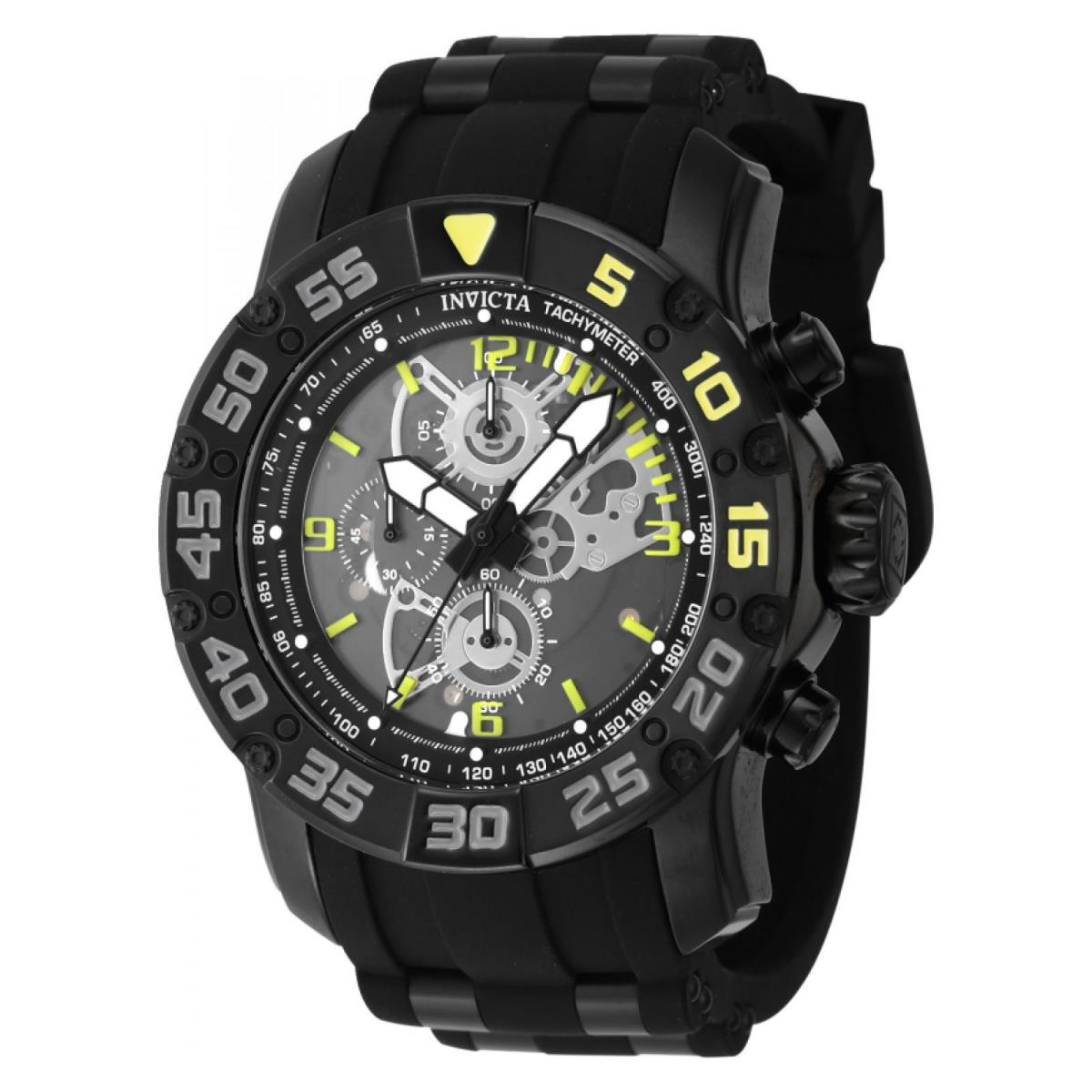 Watch Invicta 48062 Invicta Racing Men 48 mm Stainless Steel - Dial: Black, Band: Black, Bezel: Black, Gray, Yellow