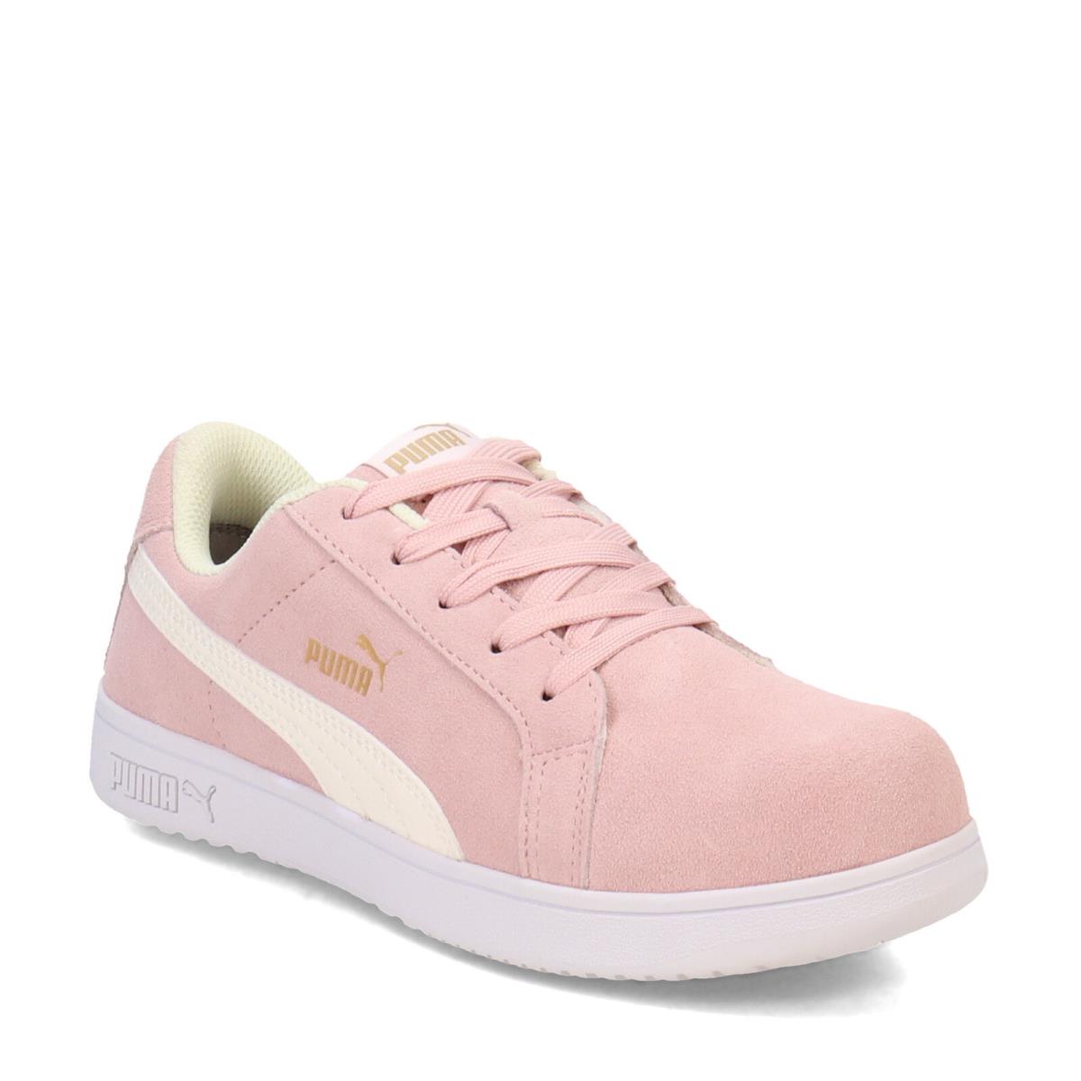 Women`s Puma Iconic Suede Low Work Shoe 640145 Pink Suede - PINK