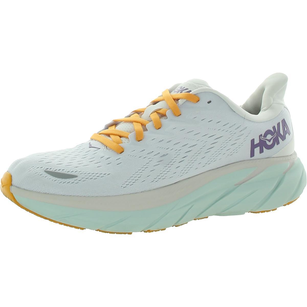 Hoka One One Womens Clifton 8 Athletic and Training Shoes Sneakers Bhfo 5219 - Blanc De Blanc/White