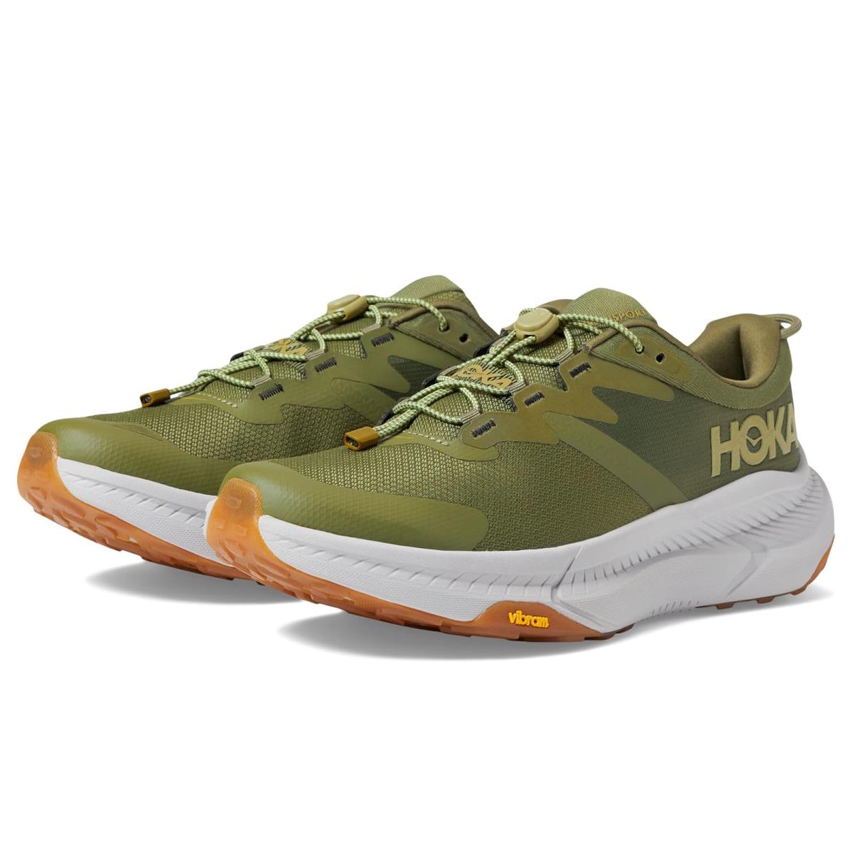 Man`s Sneakers Athletic Shoes Hoka Transport Avocado/Harbor Mist