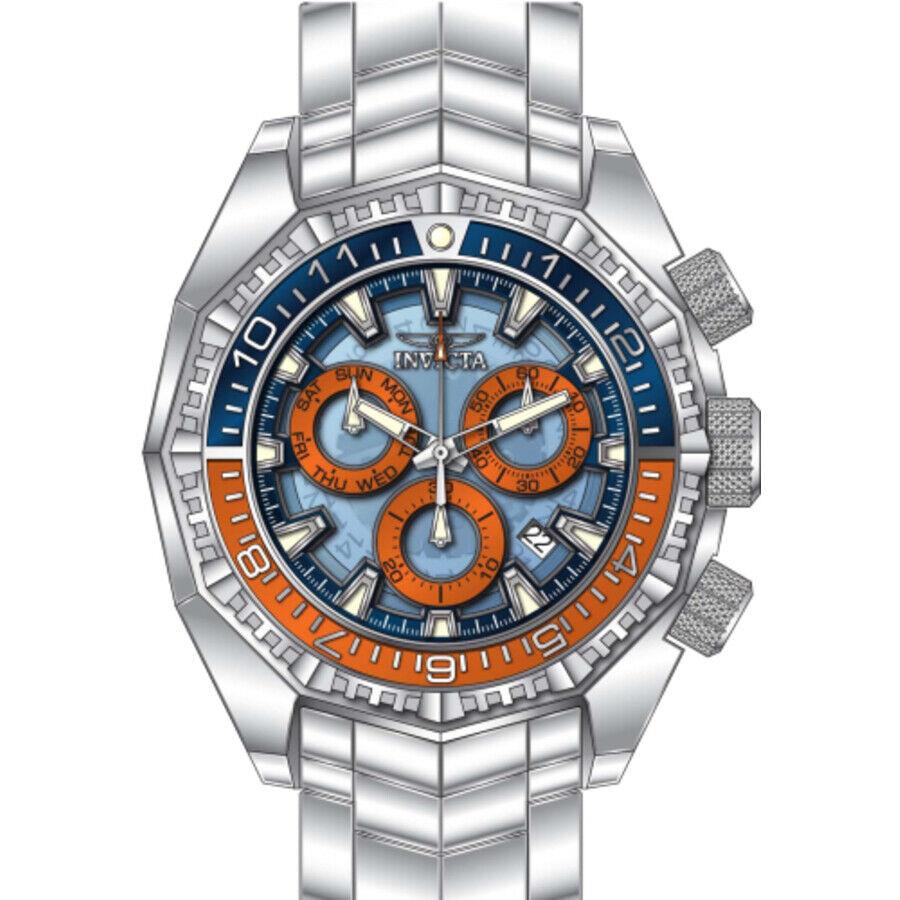 Invicta Akula Chronograph Quartz Blue Dial Men`s Watch 44294