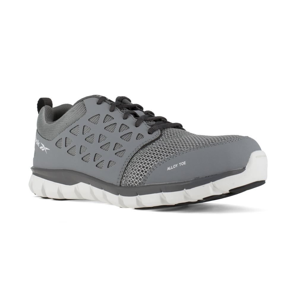 Reebok Work Men`s Sublite Cushion Alloy Toe EH Athletic Work Shoe Grey - RB4042