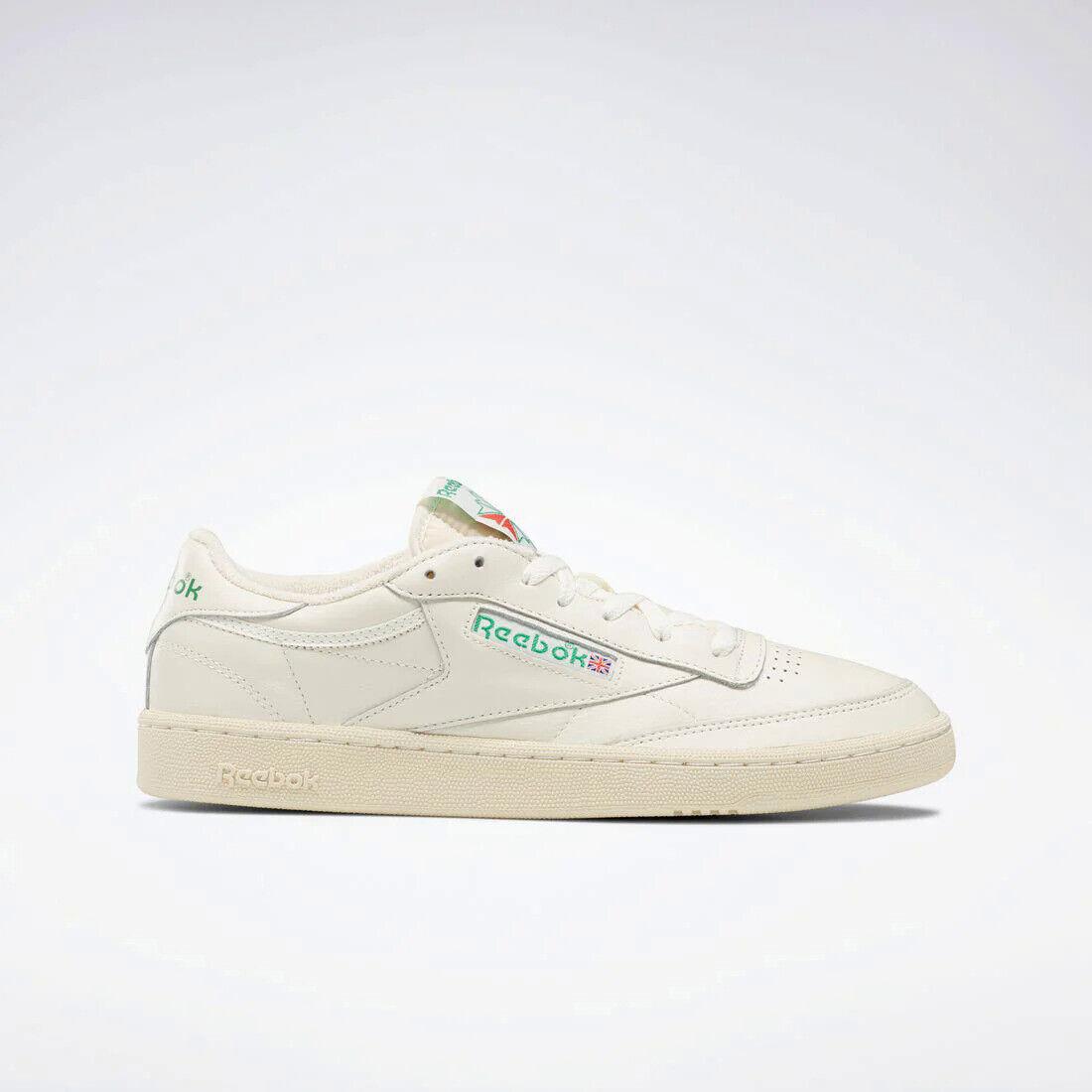 Reebok Club C 85 Vintage 100000317 Men Casual Shoes Chalk / Glen Green