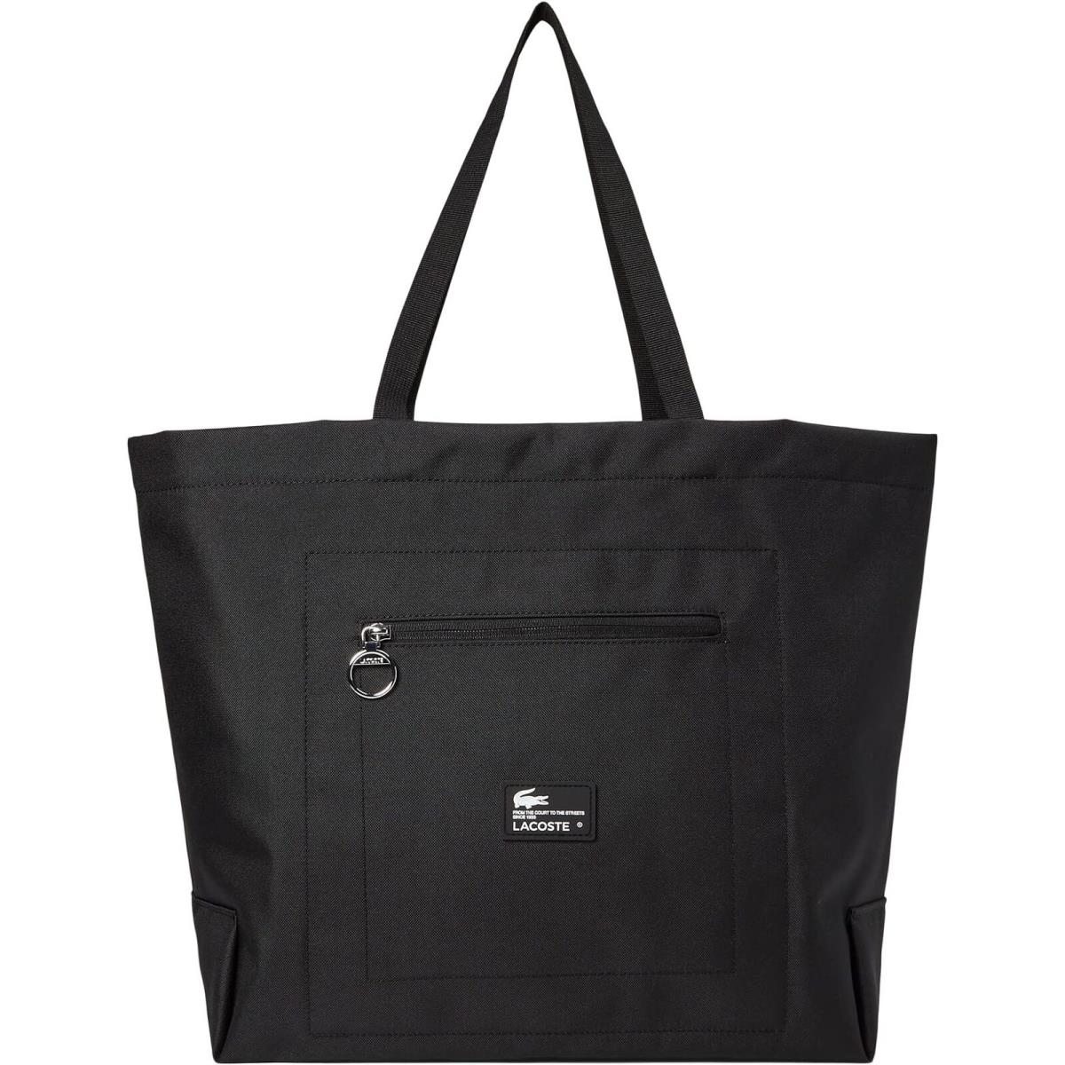 Lacoste Noir Patch Large Shopping Bag Women Totes