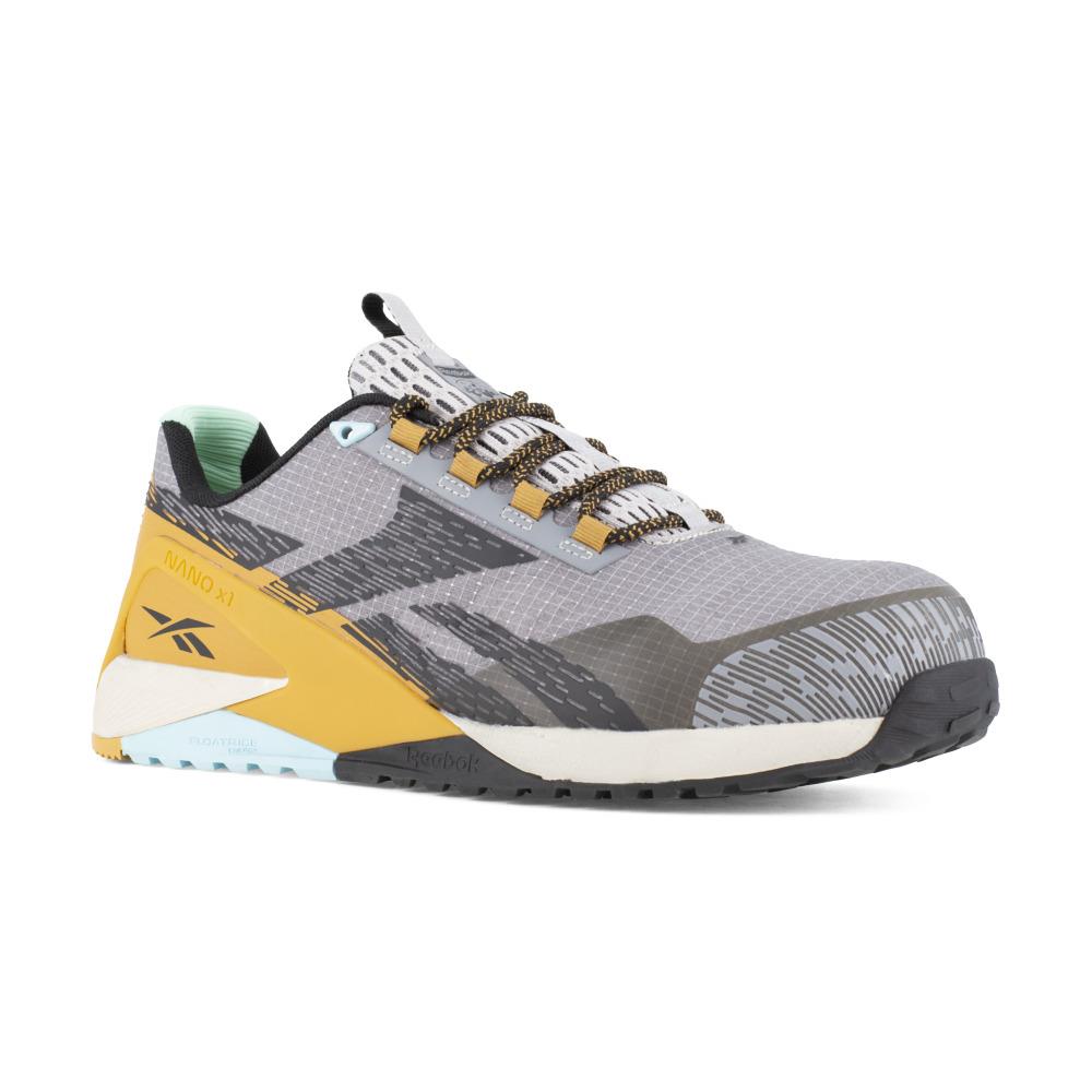 Reebok Work Men`s Nano X1 Adventure Composite Toe Work Shoe Silver - SILVER GREY CLAY BLACK