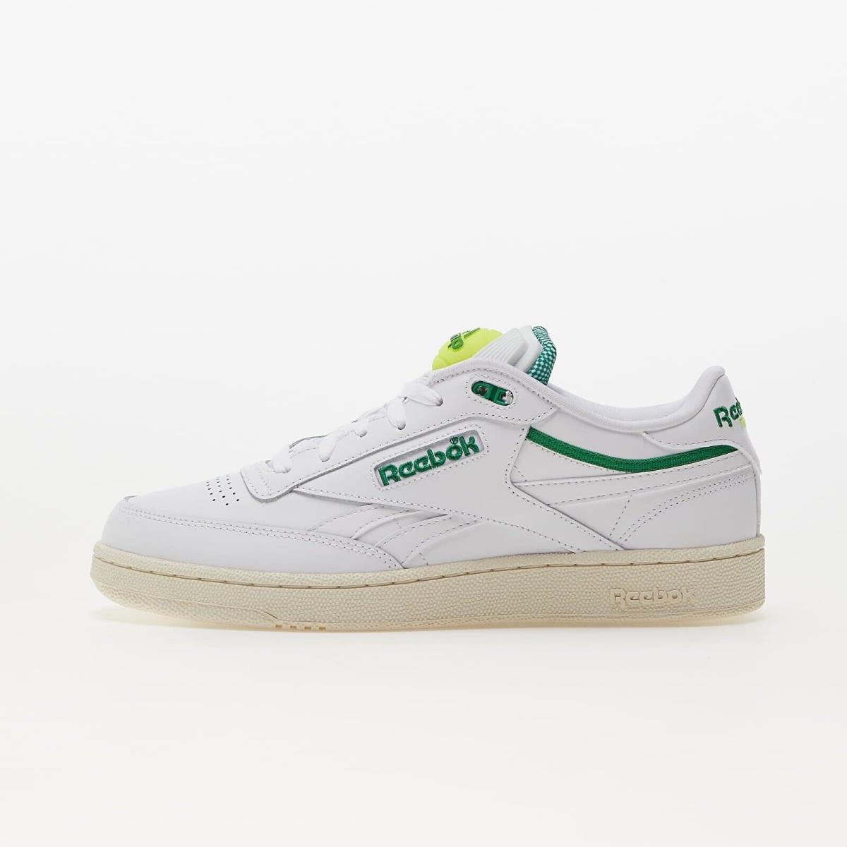 Men Reebok Club C 85 The Pump Tennis Shoes Sneakers Size 7 White Green GW4794