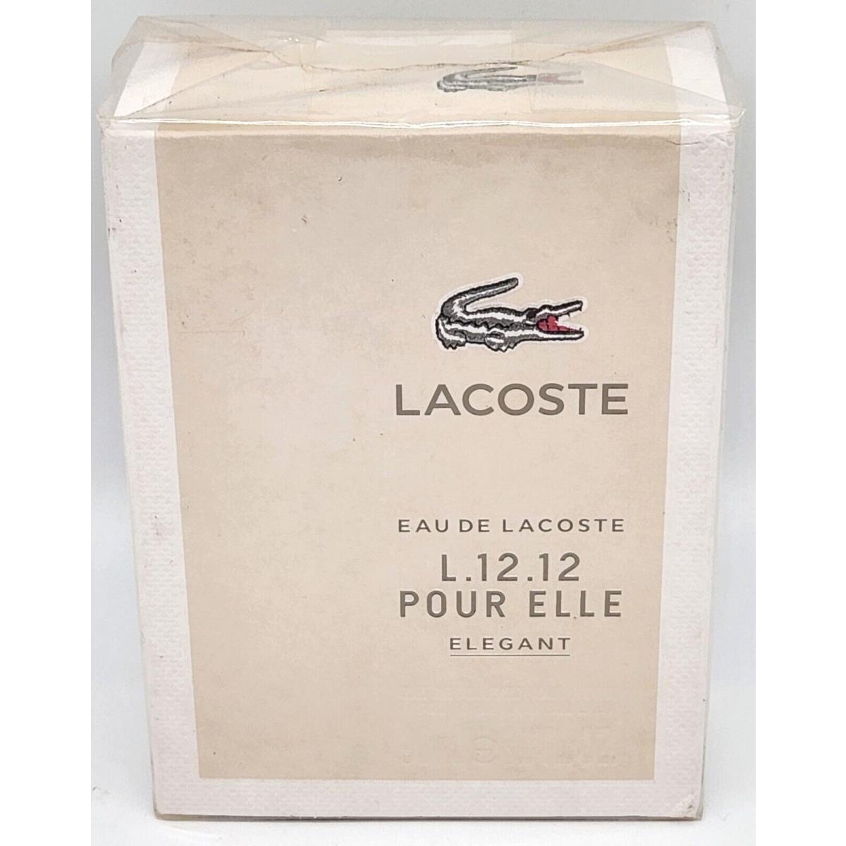 Eau de Lacoste L.12.12 Pour Elle Elegant For Women Eau de Toilette Spray 3.3 fl