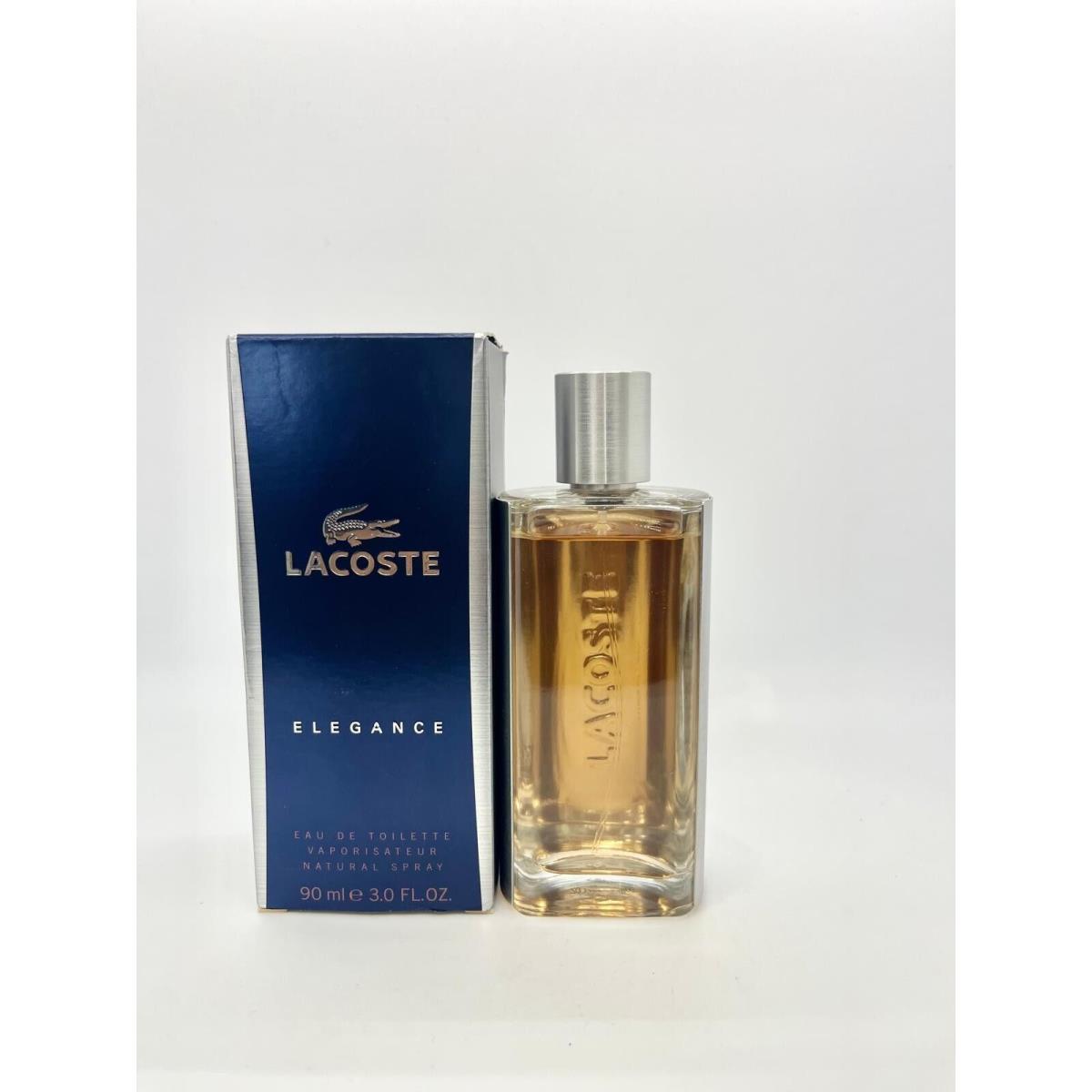 Elegance By Lacoste For Man`s 3.0oz Edt Unsealed Box